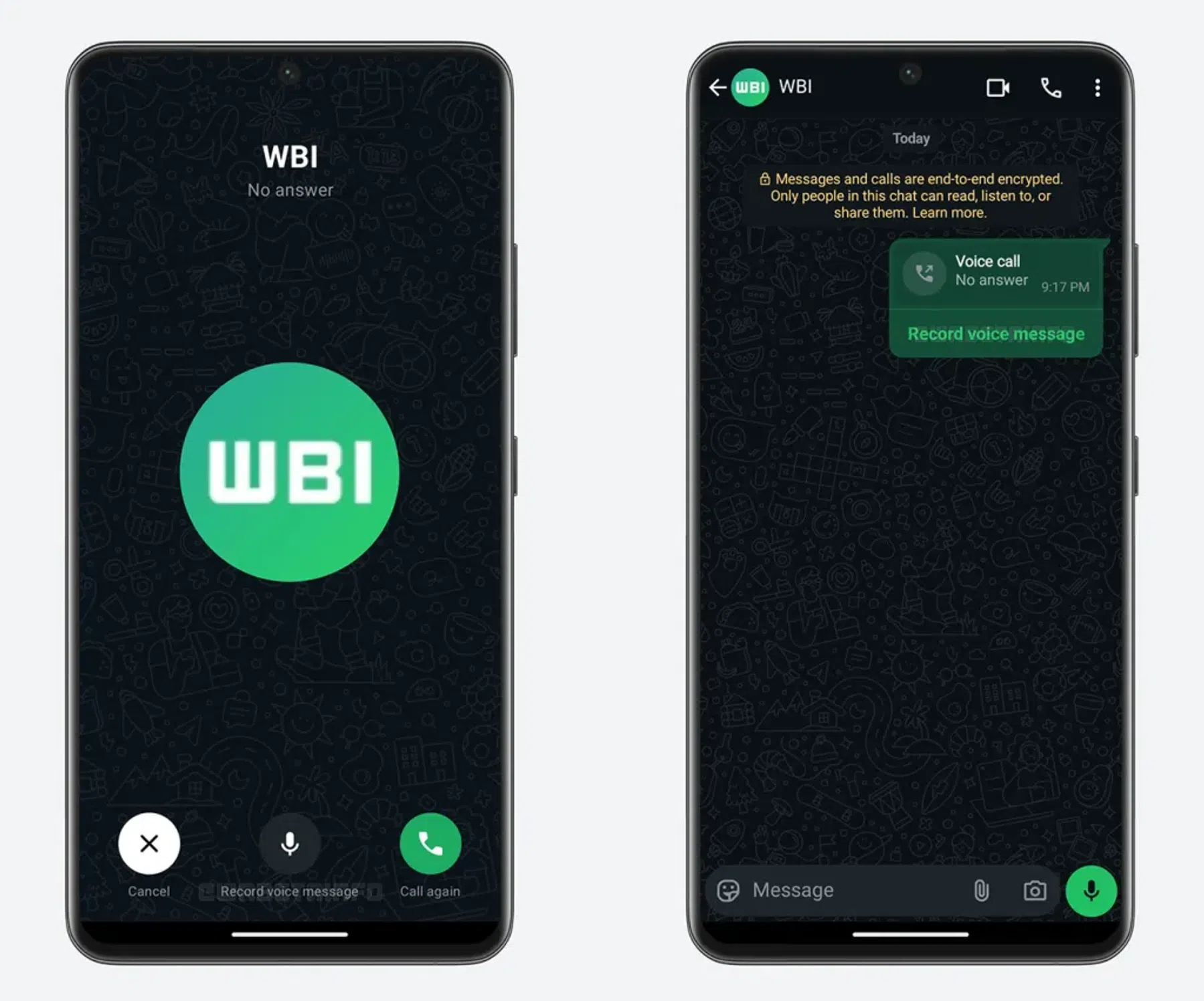 Voicemail in WhatsApp